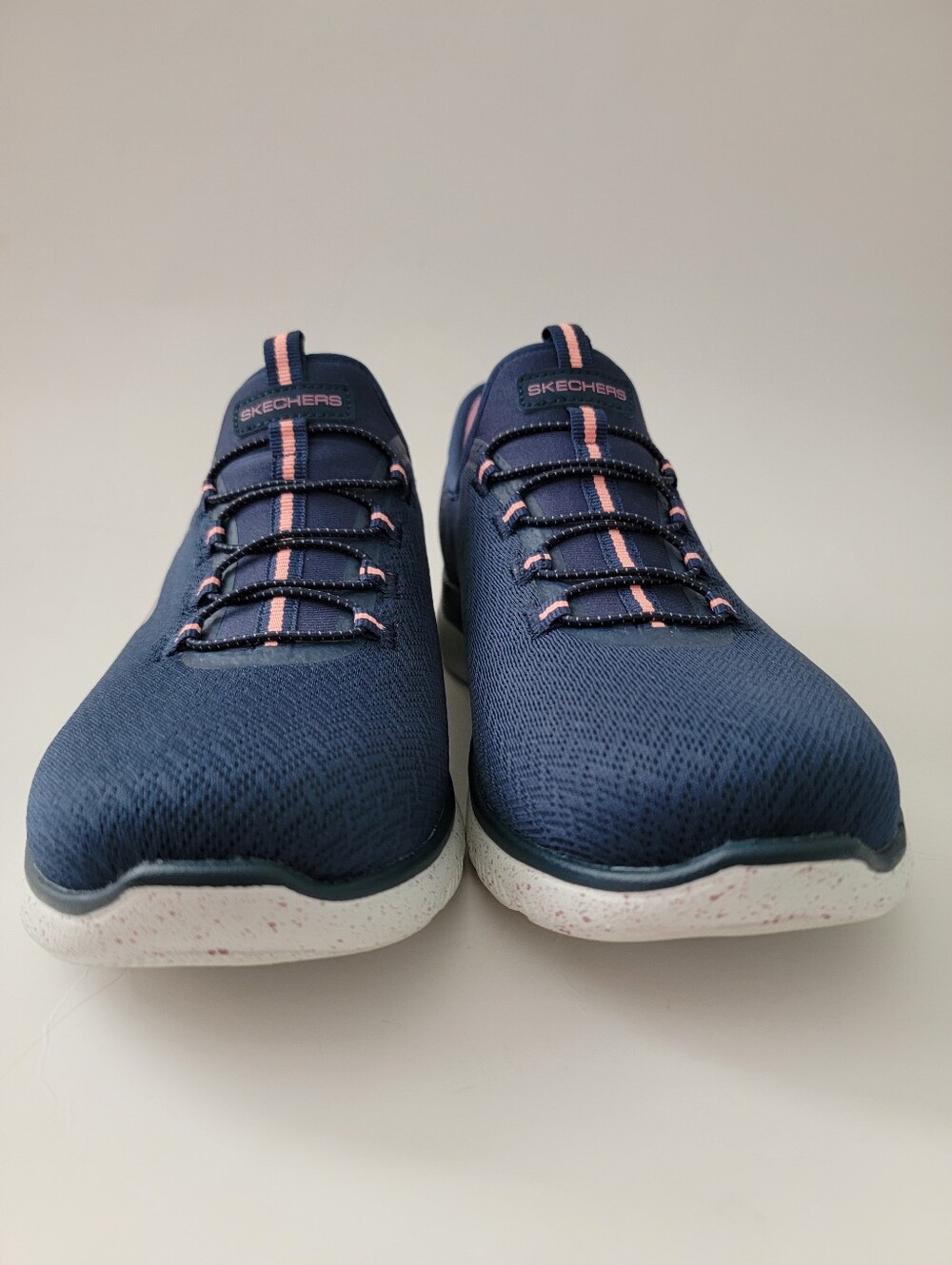 Skechers Hands Free Slip Ins Navy Blue & Pink Sneakers Tennis Shoes Womens 8.5 - Picture 3 of 12